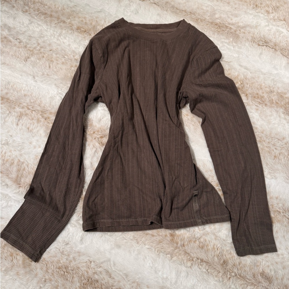 ❌SOLD❌❌Armani Exchange Y2K Grunge Look Brown Long Sleeve Top - men’s small AX